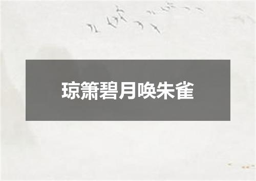 琼箫碧月唤朱雀
