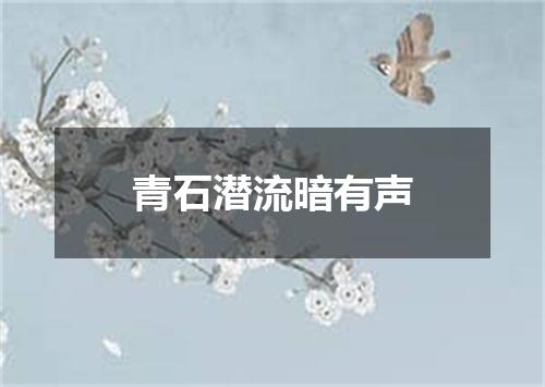 青石潜流暗有声