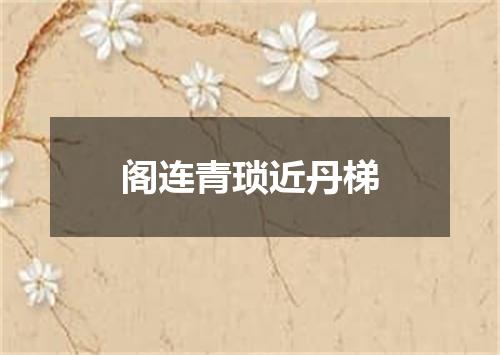 阁连青琐近丹梯