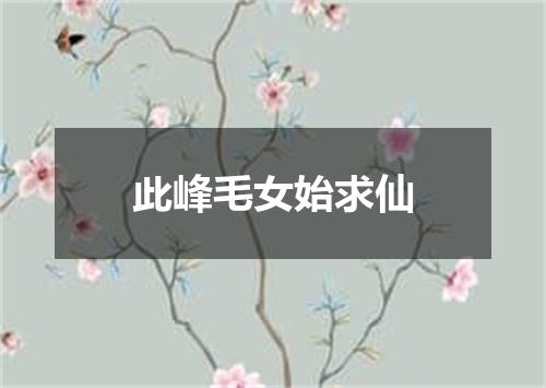 此峰毛女始求仙