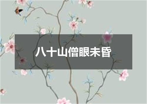 八十山僧眼未昏