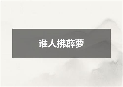 谁人拂薜萝