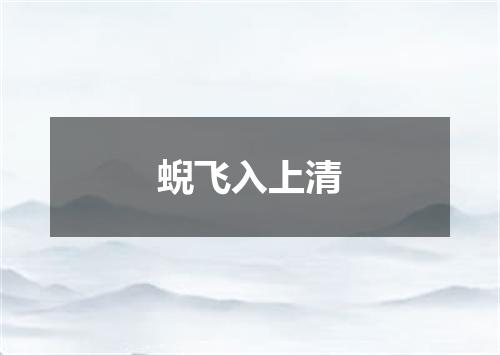 蜺飞入上清