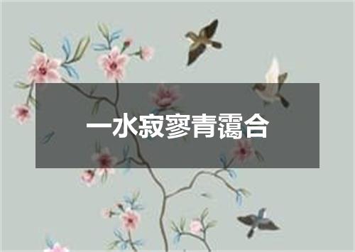 一水寂寥青霭合