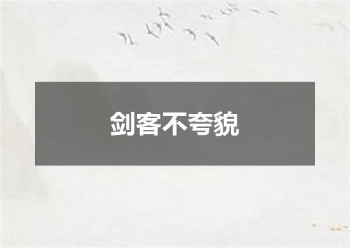 剑客不夸貌