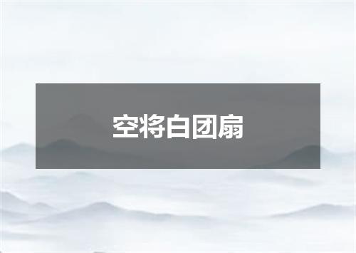 空将白团扇