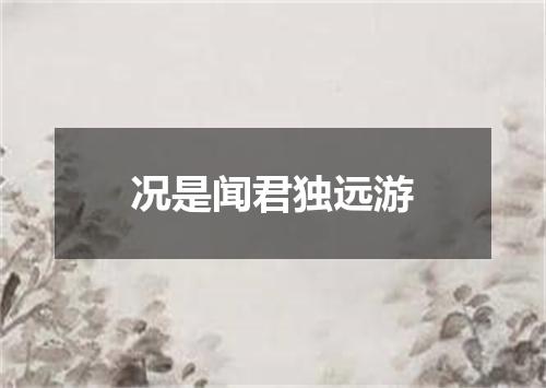 况是闻君独远游