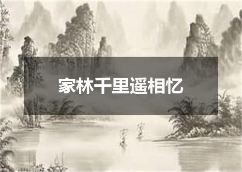 家林千里遥相忆