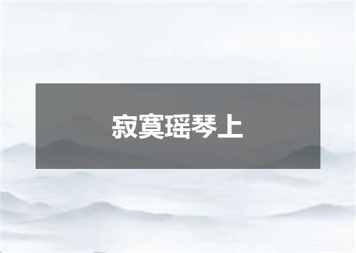 寂寞瑶琴上