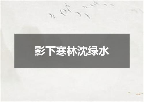 影下寒林沈绿水