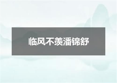 临风不羡潘锦舒