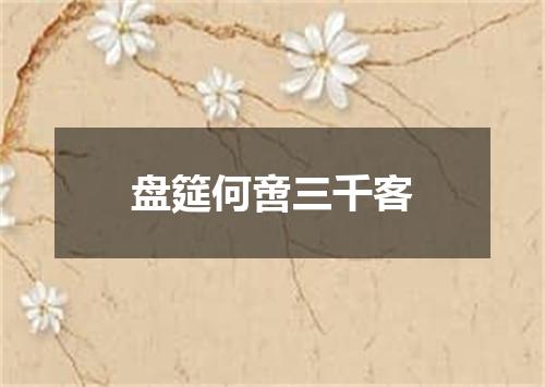 盘筵何啻三千客