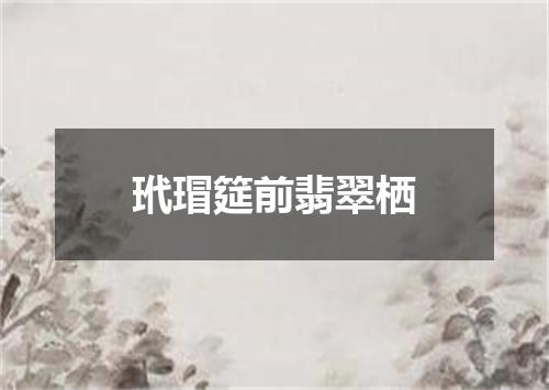 玳瑁筵前翡翠栖