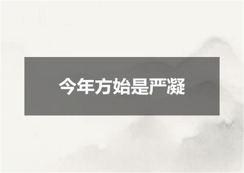 今年方始是严凝