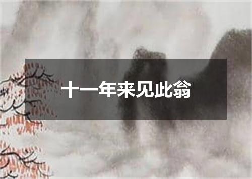 十一年来见此翁