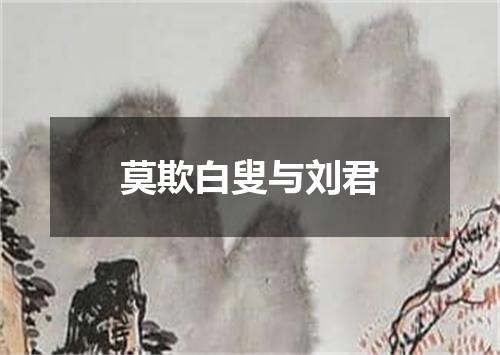 莫欺白叟与刘君