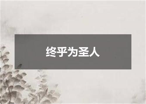 终乎为圣人