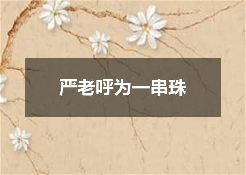 严老呼为一串珠