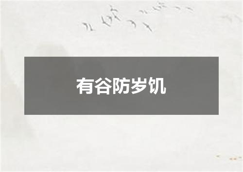 有谷防岁饥