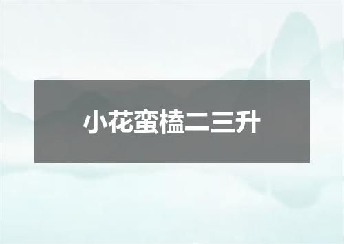 小花蛮榼二三升