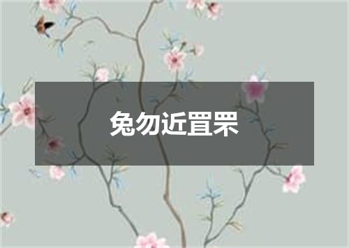兔勿近罝罘