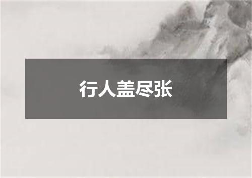 行人盖尽张