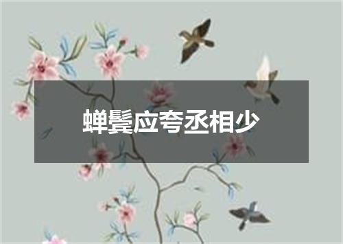 蝉鬓应夸丞相少