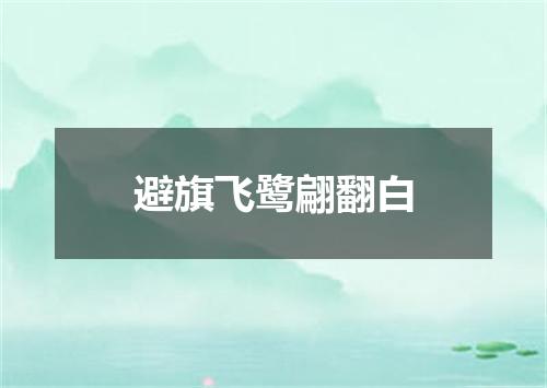 避旗飞鹭翩翻白