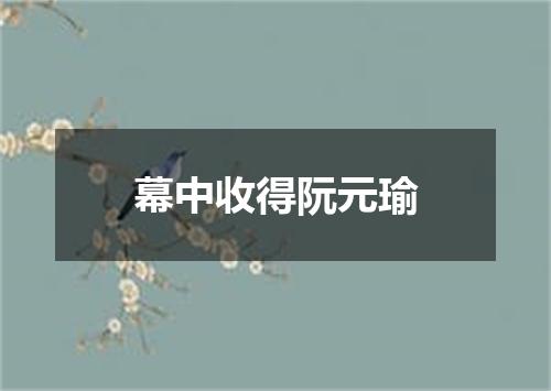 幕中收得阮元瑜