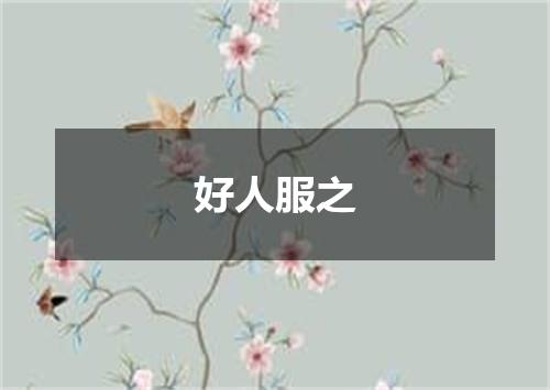 好人服之
