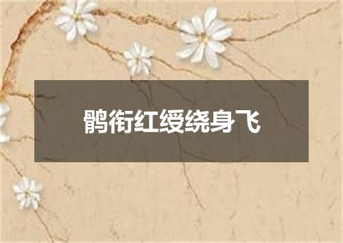鹘衔红绶绕身飞