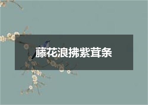 藤花浪拂紫茸条
