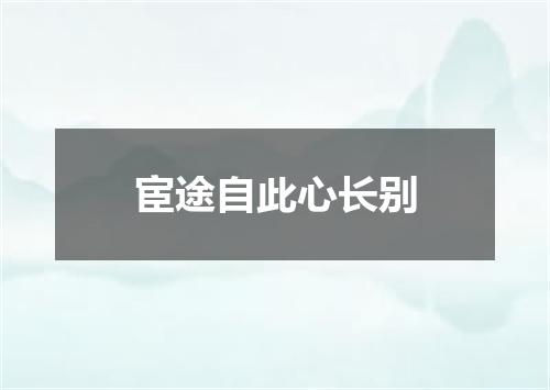 宦途自此心长别
