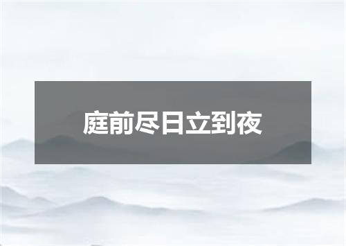 庭前尽日立到夜