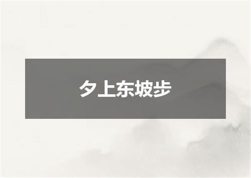 夕上东坡步