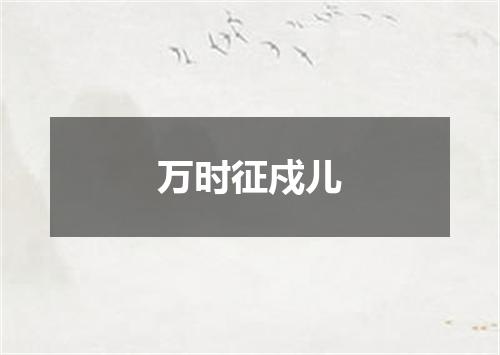 万时征戍儿