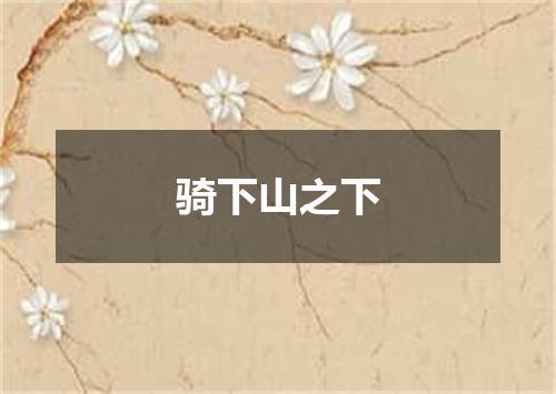 骑下山之下