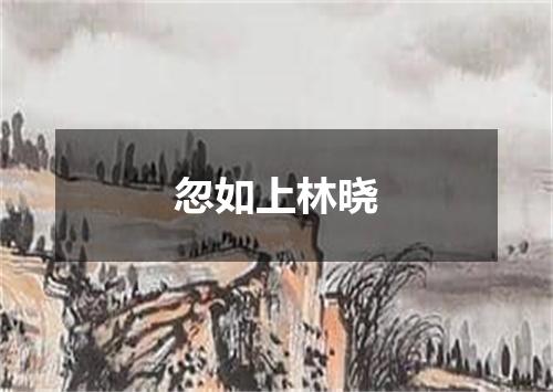 忽如上林晓