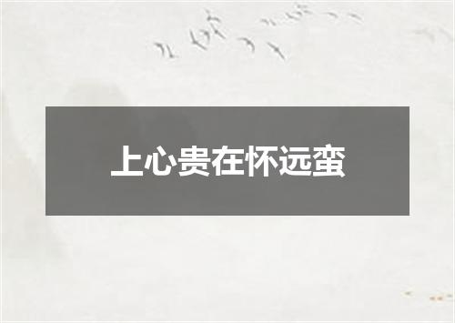 上心贵在怀远蛮