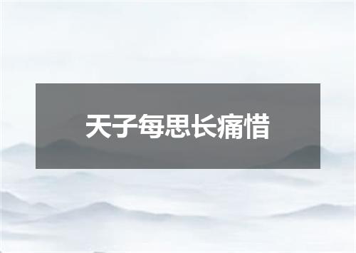 天子每思长痛惜