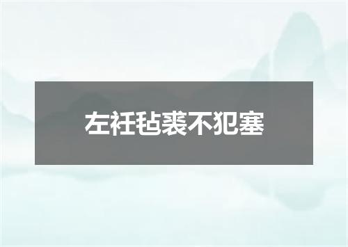 左衽毡裘不犯塞
