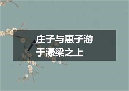 庄子与惠子游于濠梁之上