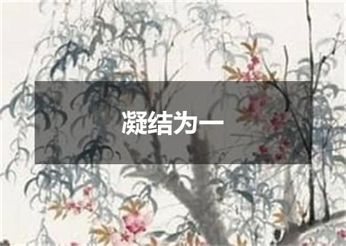 凝结为一