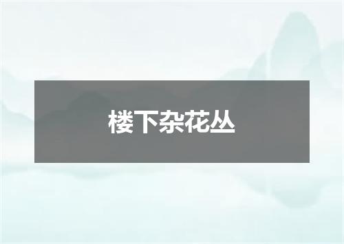 楼下杂花丛