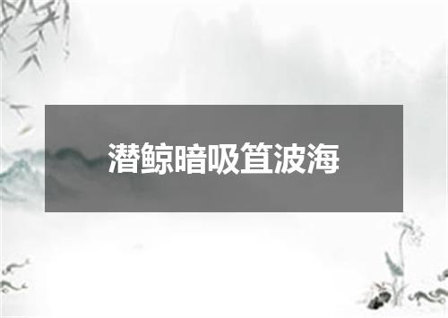 潜鲸暗吸笡波海