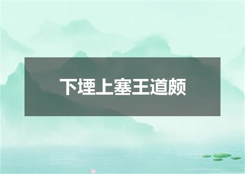 下堙上塞王道颇