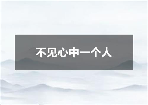 不见心中一个人