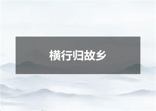 横行归故乡