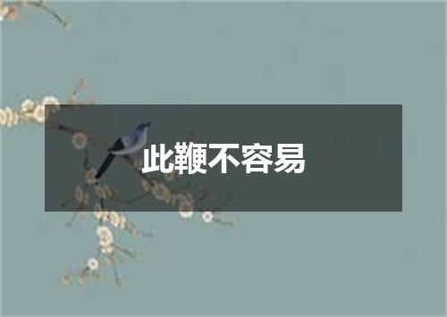 此鞭不容易