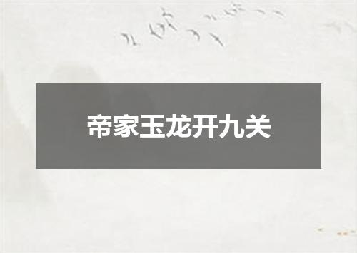 帝家玉龙开九关
